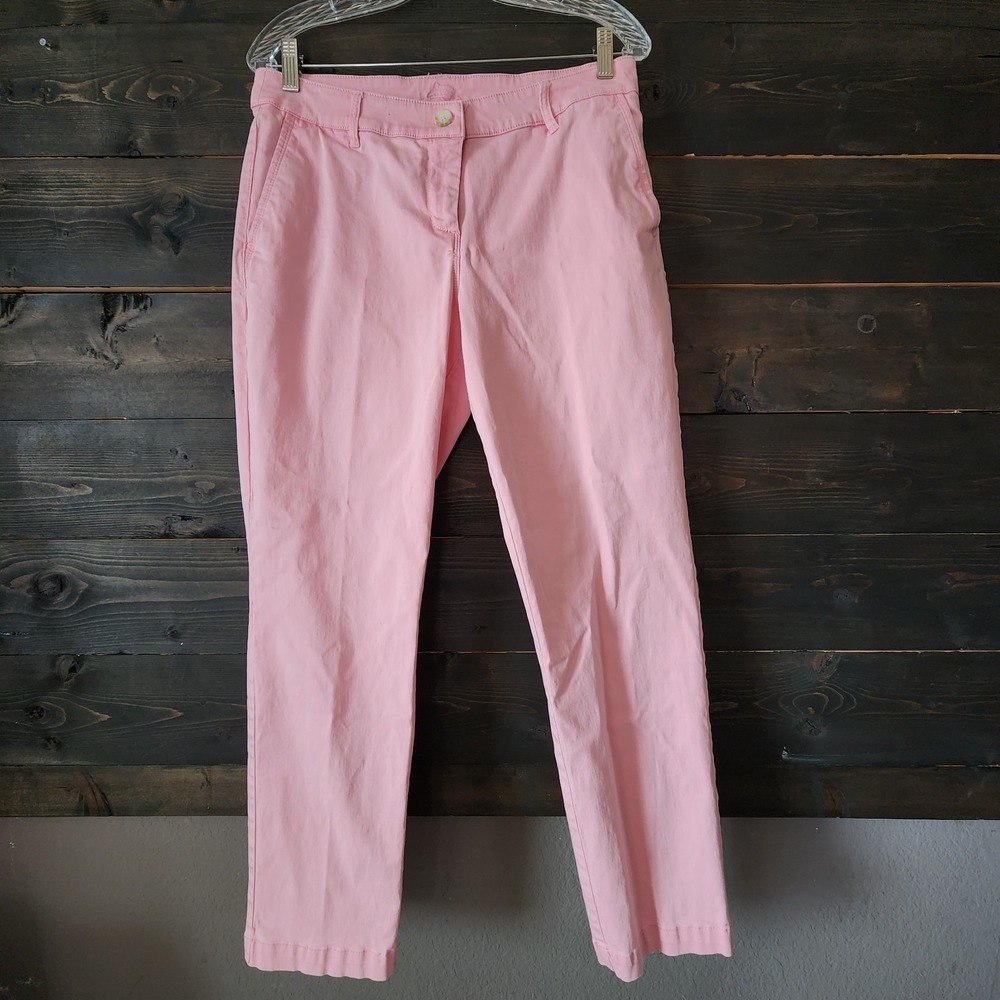 Tommy Bahama Ankle Casual Pants Womens 10 Pink Stretchy Beach Mid Rise 32x28 - Picture 2 of 13